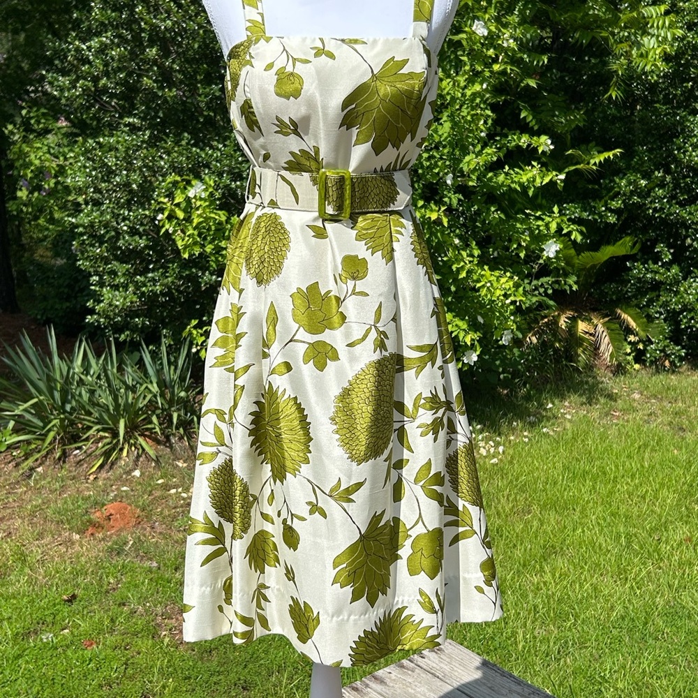 Jessica Green Floral Midi Dress